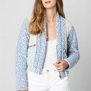 Blank NYC floral quilted jacket